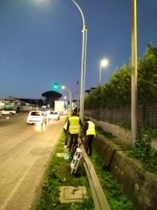 Setting up a camera and its support to measure traffic parameters in Italy&#039;s Lazio region. (2024)